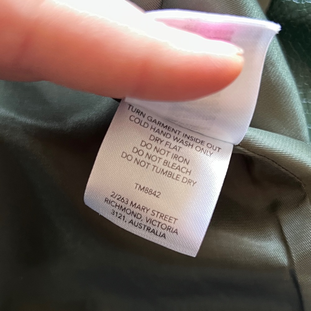 Tiger Mist Green Faux Crocodile Trench Coat - Picture 9 of 9